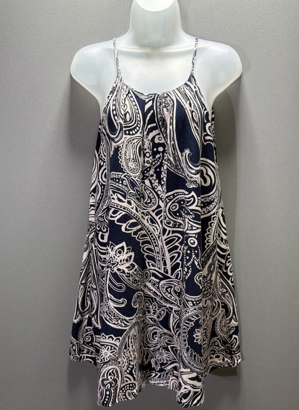 R2D Apparel Boho Paisley Mini Dress – Small Y2K USA
